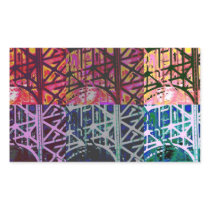 Colourful Urban Pattern Rectangle Sticker