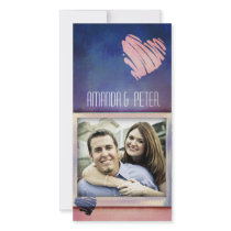Colourful Valentine's / Love card photo template Photo Card Template