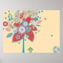 colourful vector flower tree bliss 2.ai print