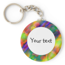 Colourful vibrant shapes (1) keychain