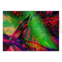 Colourful vibrant shapes (2) greeting card