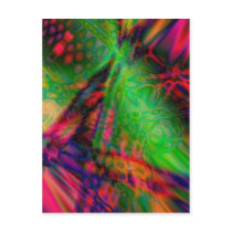 Colourful vibrant shapes (2) post cards