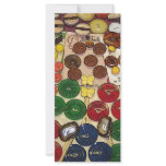 Colourful Vintage Buttons Stylised rack cards