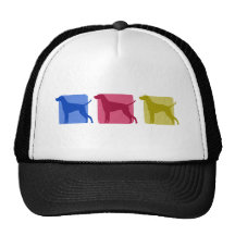 Colourful Vizsla Silhouettes Trucker Hat