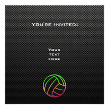 Colourful Volleyball Personalised Announcement
