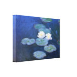 colourful Water Lilies in pond by Claude Monet Stretched Canvas Prints