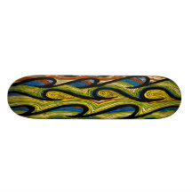 colourful wave sk8 skate board deck