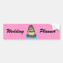 Colourful Wedding Cake Bumper Sticker