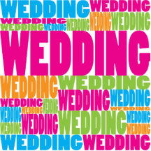 Colourful Wedding Photo Cut Outs