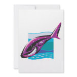colourful whale design invitations