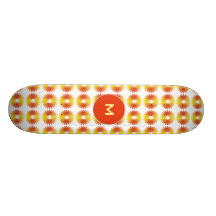 Colourful wheel gear pattern skate board decks