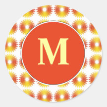 Colourful wheel gear pattern sticker