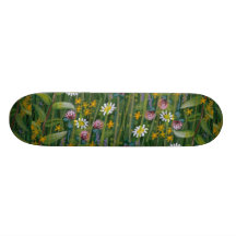 Colourful Wildflowers Custom Skateboard