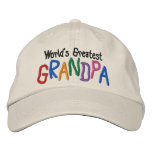 Colourful World's Greatest Grandpa embroidered hats