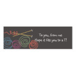 colourful yarn balls knitting needles gift tags business card templates