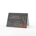 colourful yarn balls knitting needles greeting g.. cards