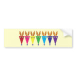 Colourful Zebras: Party Party bumper stickers