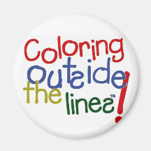 Colouring Outside the Lines Magnet