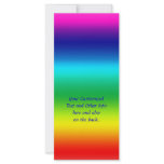 Colours of the Rainbow rack cards
