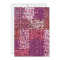 Colours Texture Puzzle Invitation