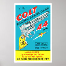 Colt 44 (Vintage Chinese Firecracker) Poster