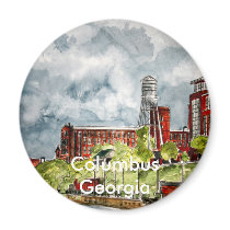 columbus ga georgia riverwalk river walk art, C... Refrigerator Magnet