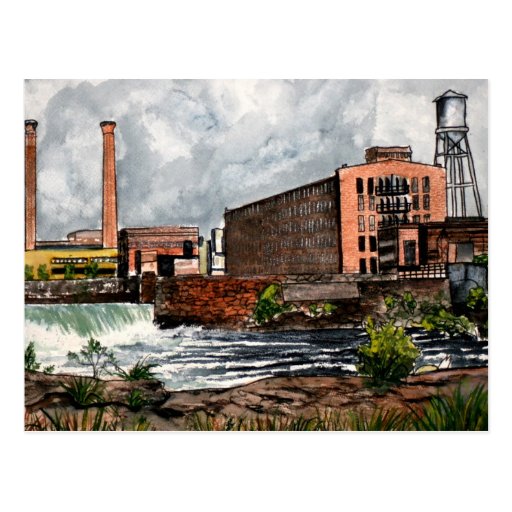 Columbus GA Phenix City AL landscape painting gift Postcard