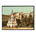 Columbus Monument, Genoa, Italy vintage Photochrom Post Card