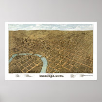 Columbus, OH Panoramic Map - 1872 Posters