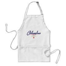 Columbus Script Aprons