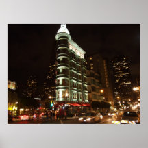 Columbus st. at night poster