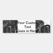 Column Under Weeping Tree Reverse Negative Bumper Sticker