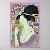 Comb by Kitagawa, Utamaro Ukiyoe Poster