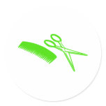 Comb & Scissors - Hairdresser stickers