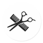 Comb & Scissors stickers