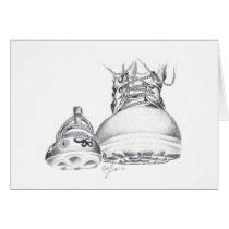 Combat boots and Mary Janes Greeting Cards