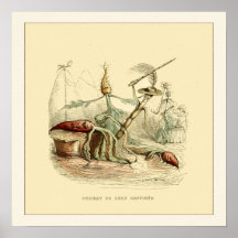 Combat De Deux Raffines by JJ Garland Poster
