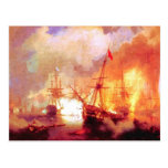 Combat ships at sea post cards