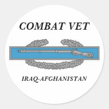 CombatInfBadge1Awd, COMBAT VET, IRAQ-AFGHANISTAN Stickers