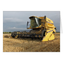 Combine Harvester Greeting Card