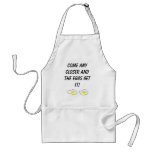 Come any closer and the eggs get it! aprons