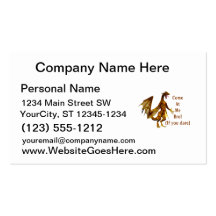come at me bro dragon orange business cards