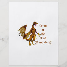 come at me bro dragon orange flyer