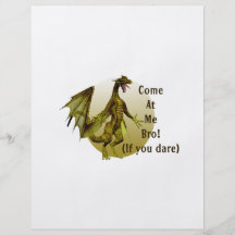 come at me bro dragon orange w oval flyer design