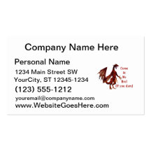 come at me bro dragon red business card