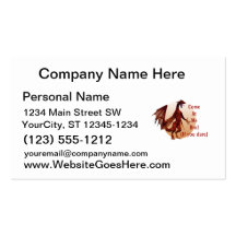 come at me bro dragon red w  oval business card