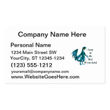 come at me bro dragon teal business cards