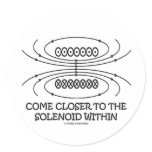 Come Closer To The Solenoid Within (Physics Humor) Sticker