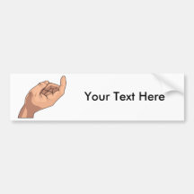 Come Here Hand Sign Gesture Bumper Sticker