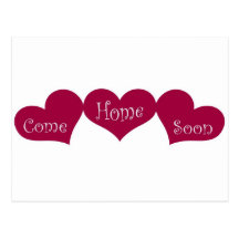 Come Home Soon Post Card